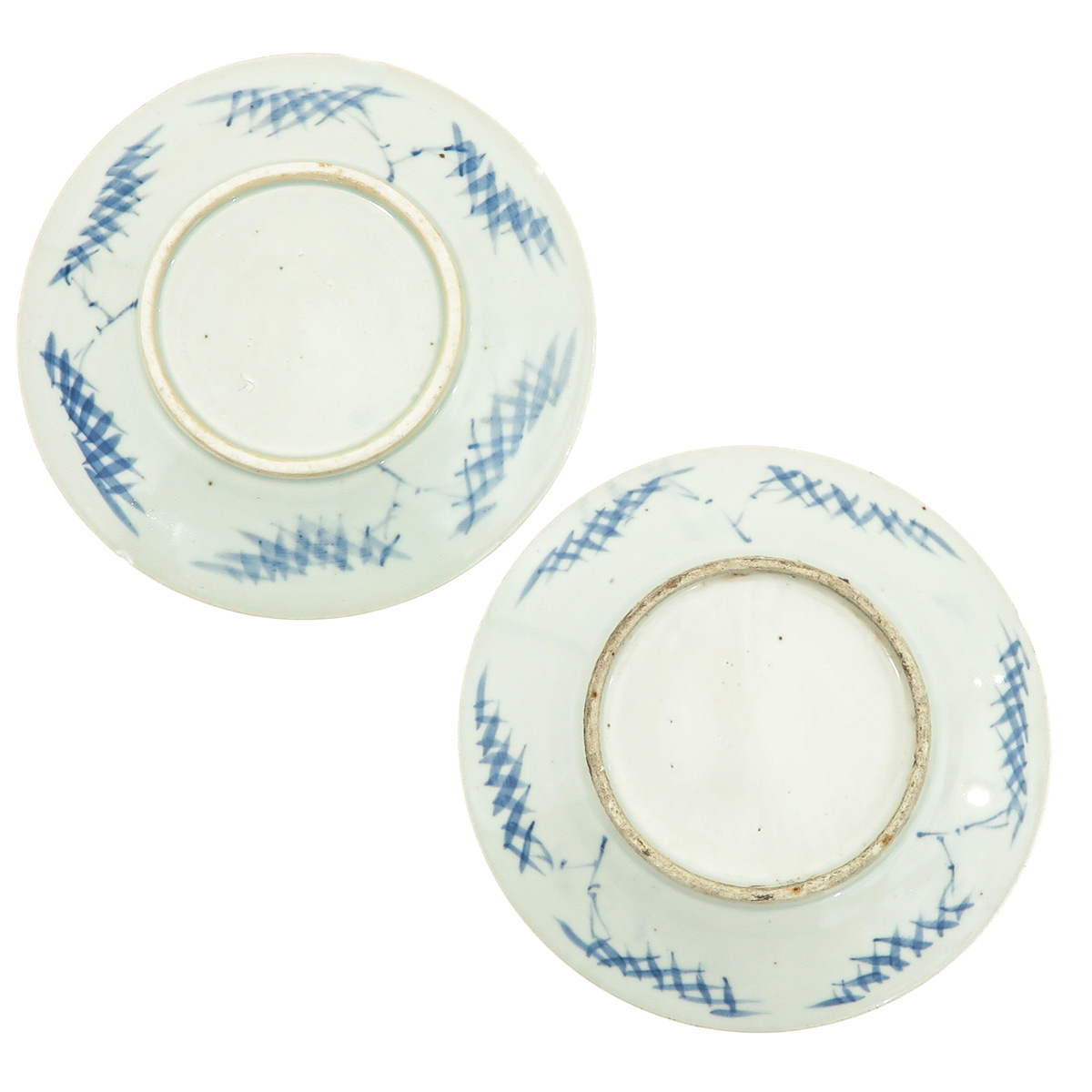 A Lot of 2 Blue and White Plates - Image 2 of 10