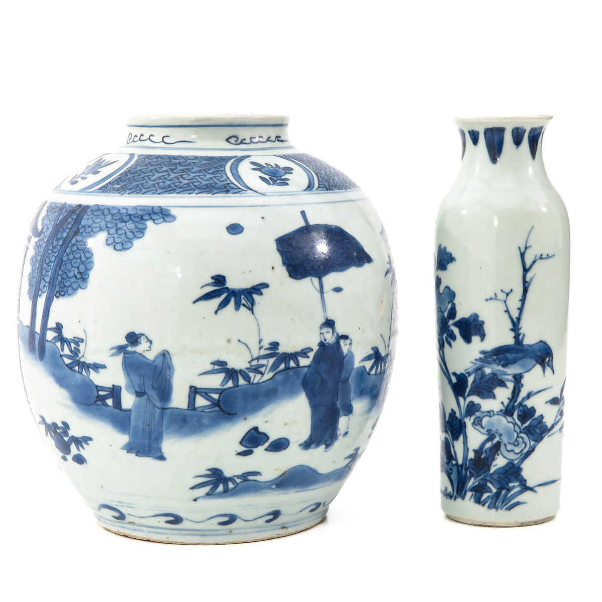 A Blue and White Jar and Vase - Image 2 of 10