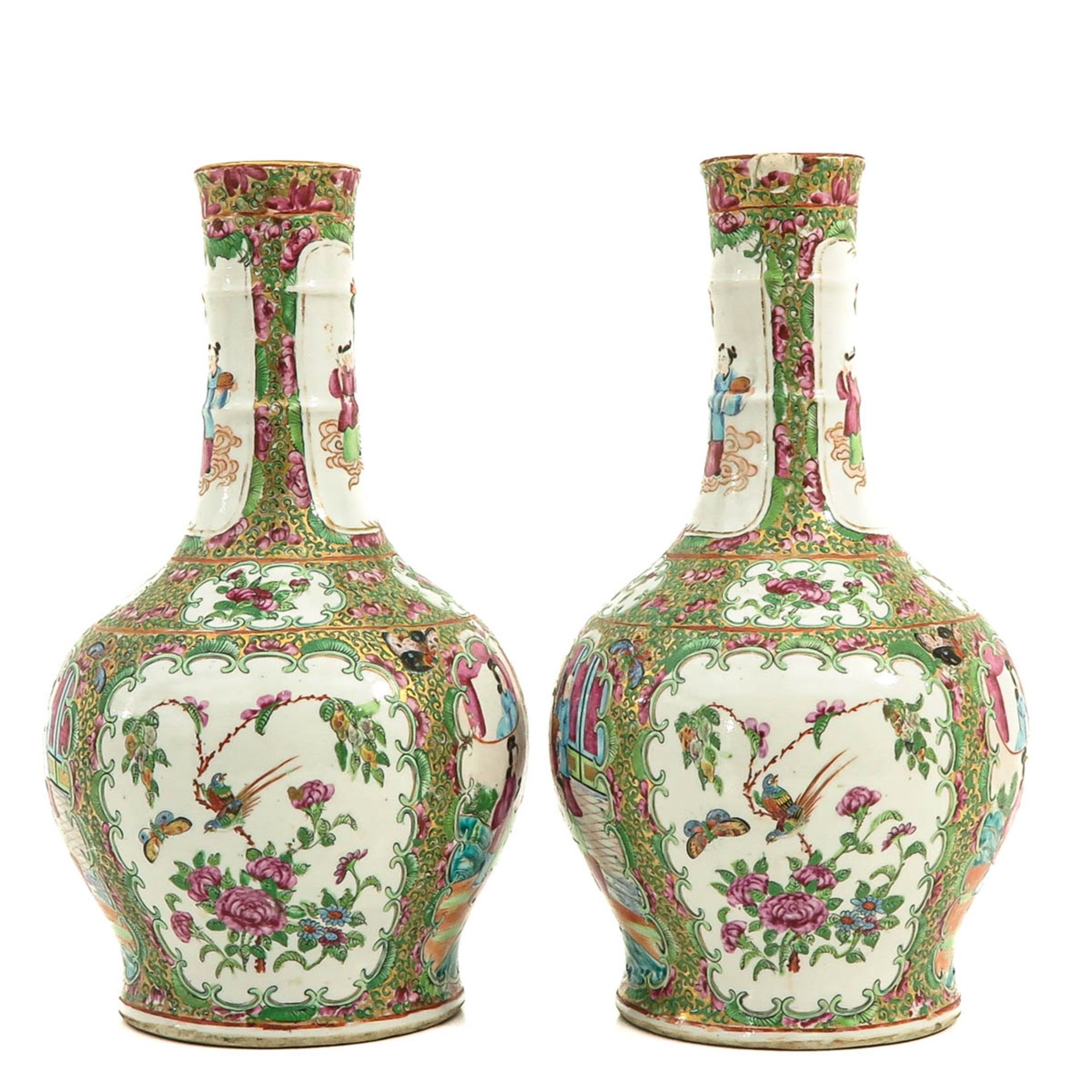 A Pair of Cantonese Vases - Bild 4 aus 9