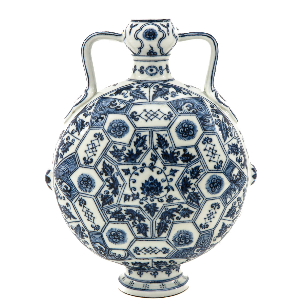 A Blue and White Moon Bottle Vase - Image 3 of 9