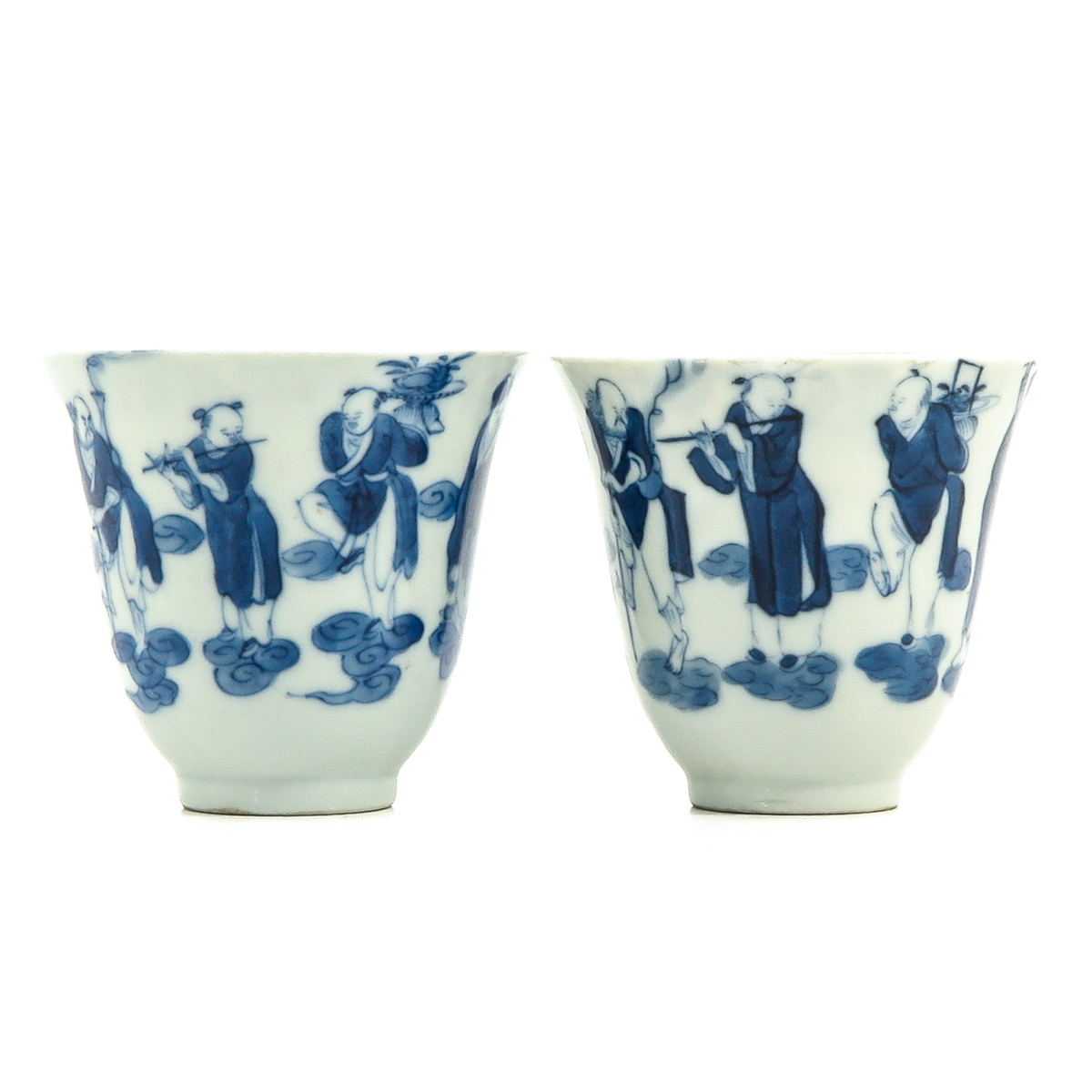 A Pair of Blue and White Cups - Image 2 of 10