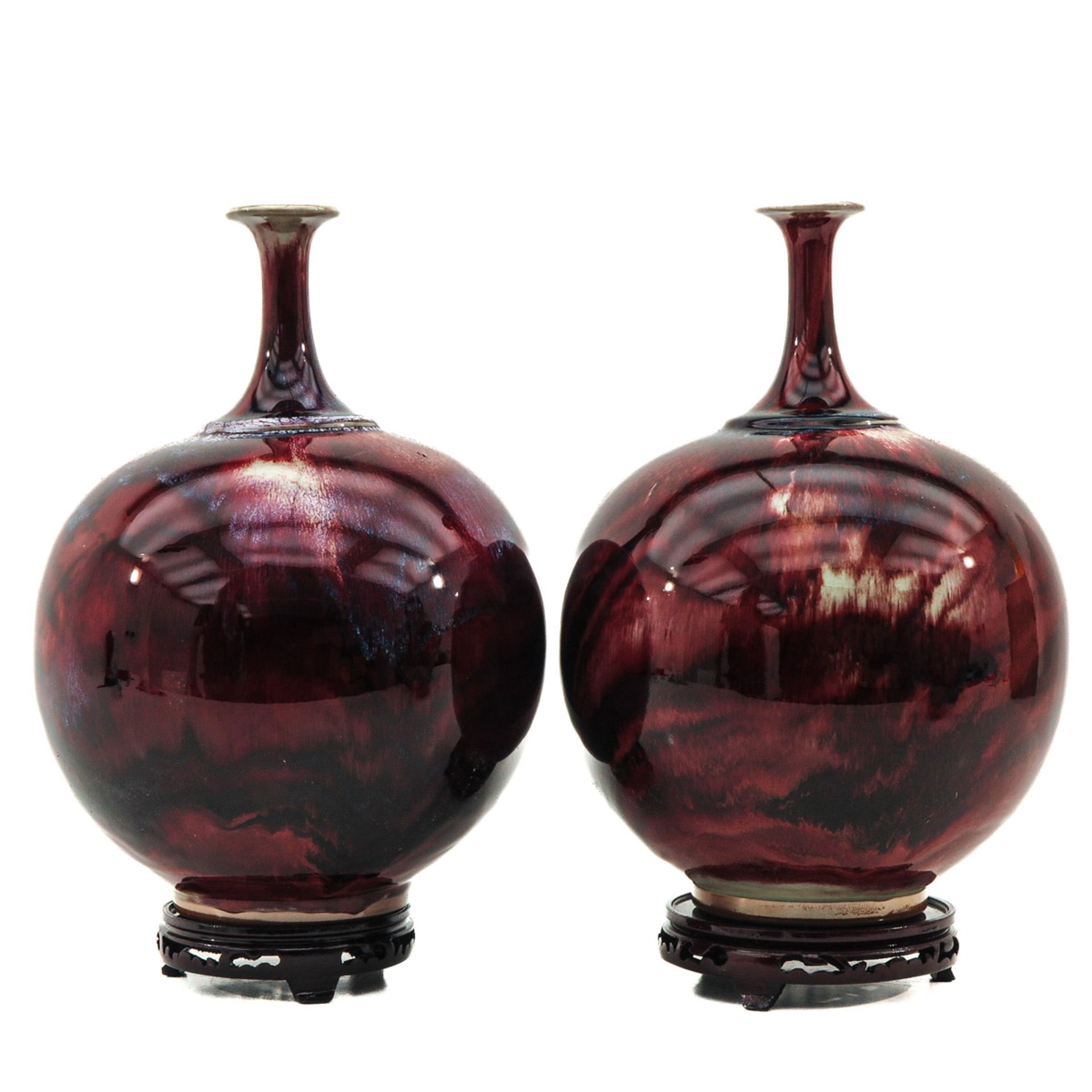 A Pair of Jun Ware Vases - Bild 3 aus 6