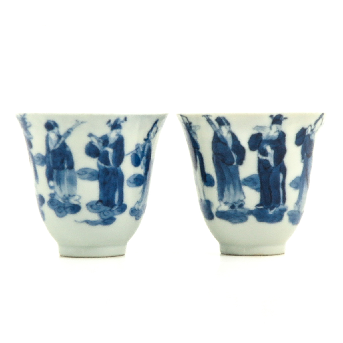 A Pair of Blue and White Cups - Image 3 of 10