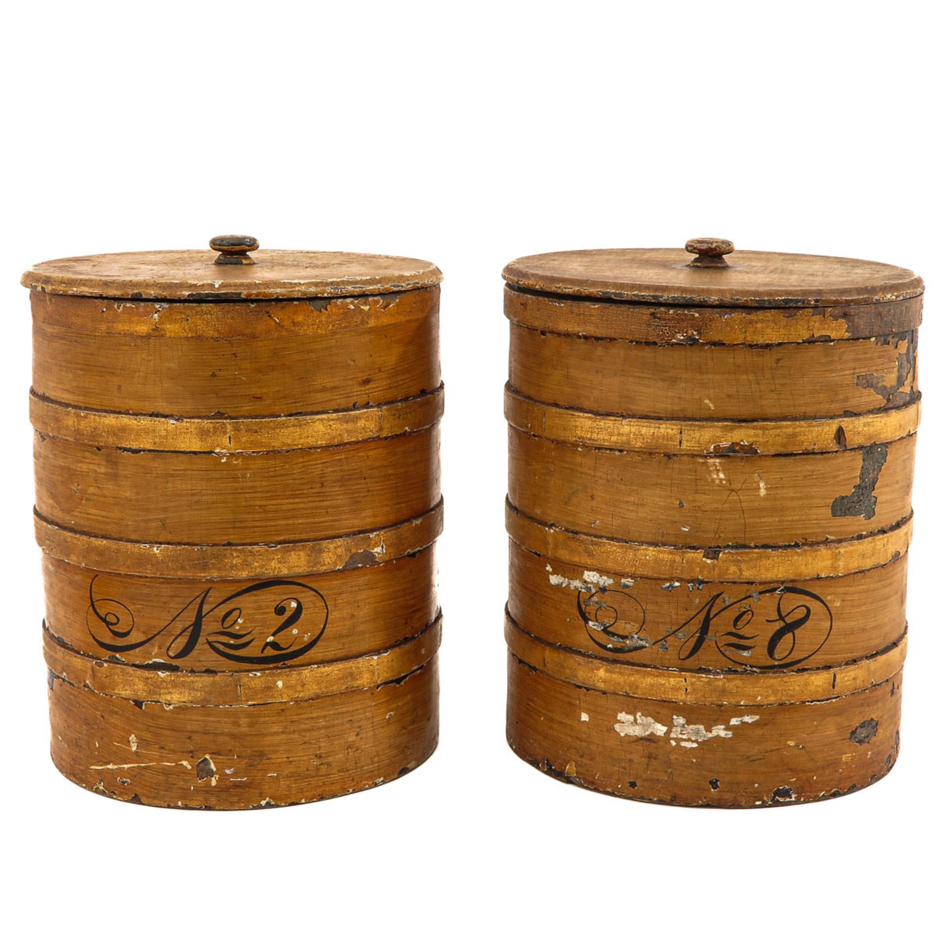 A Pair of Wooden Barrels