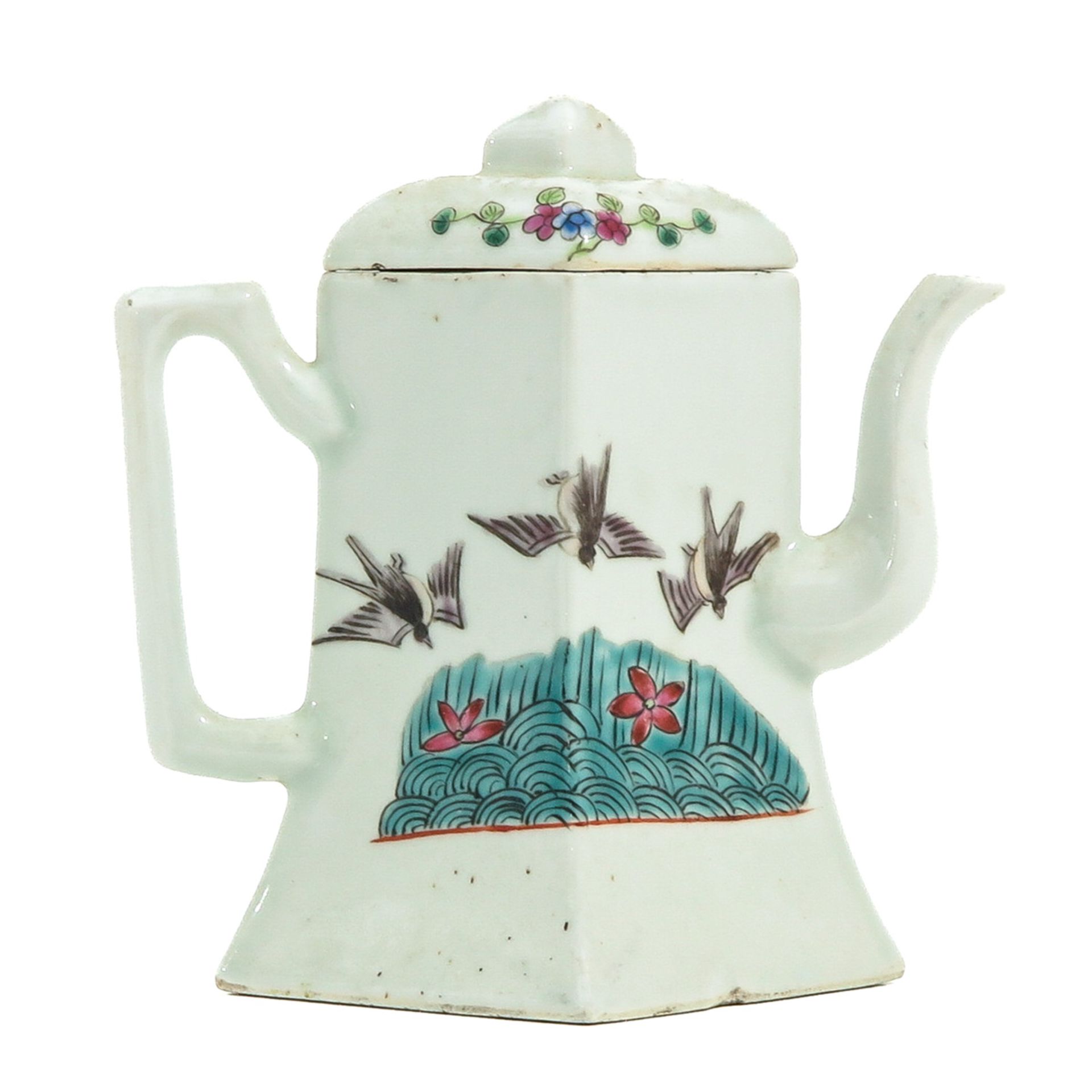 A Polychrome Decor Teapot - Image 3 of 10
