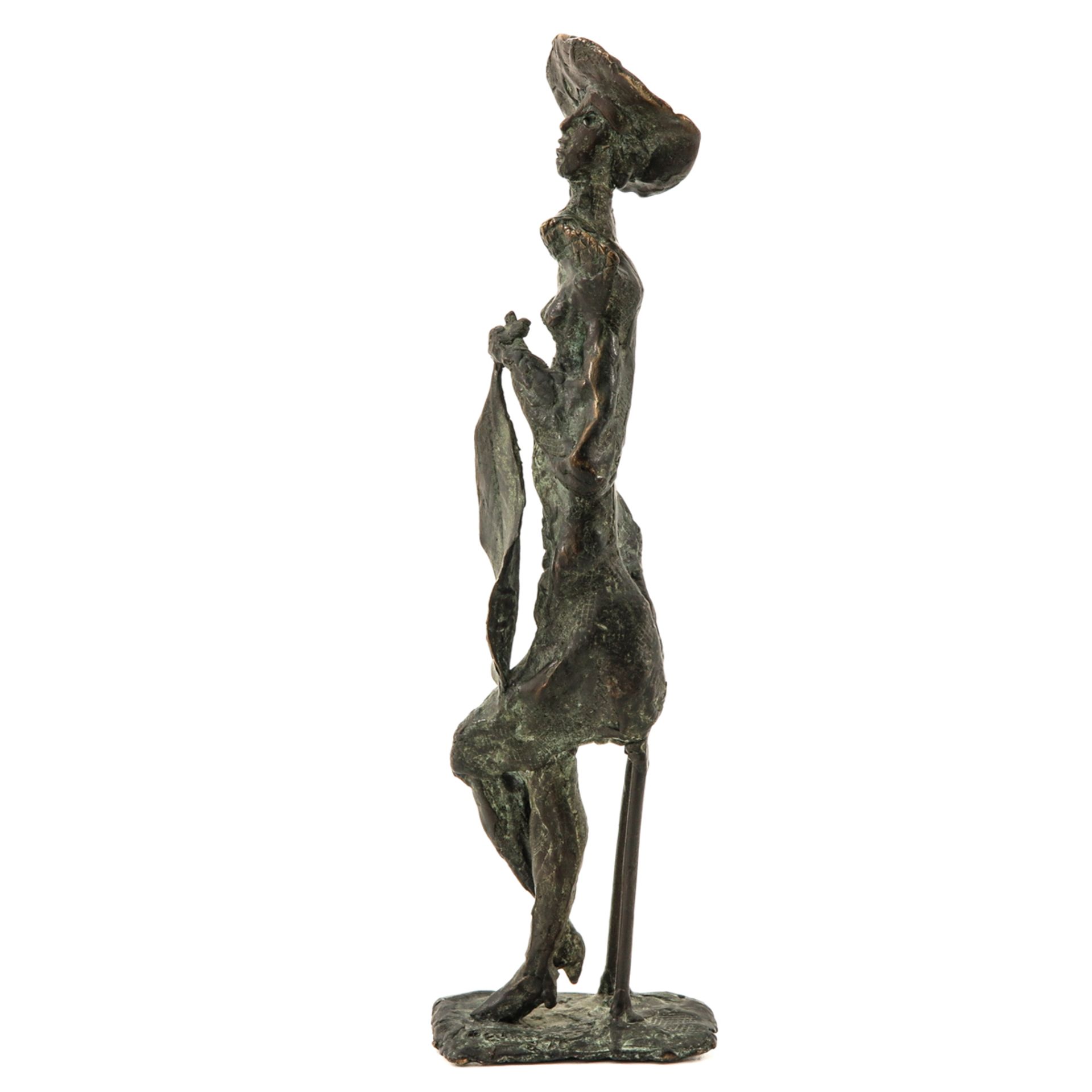 A Signed Bronze Sculpture - Bild 2 aus 9