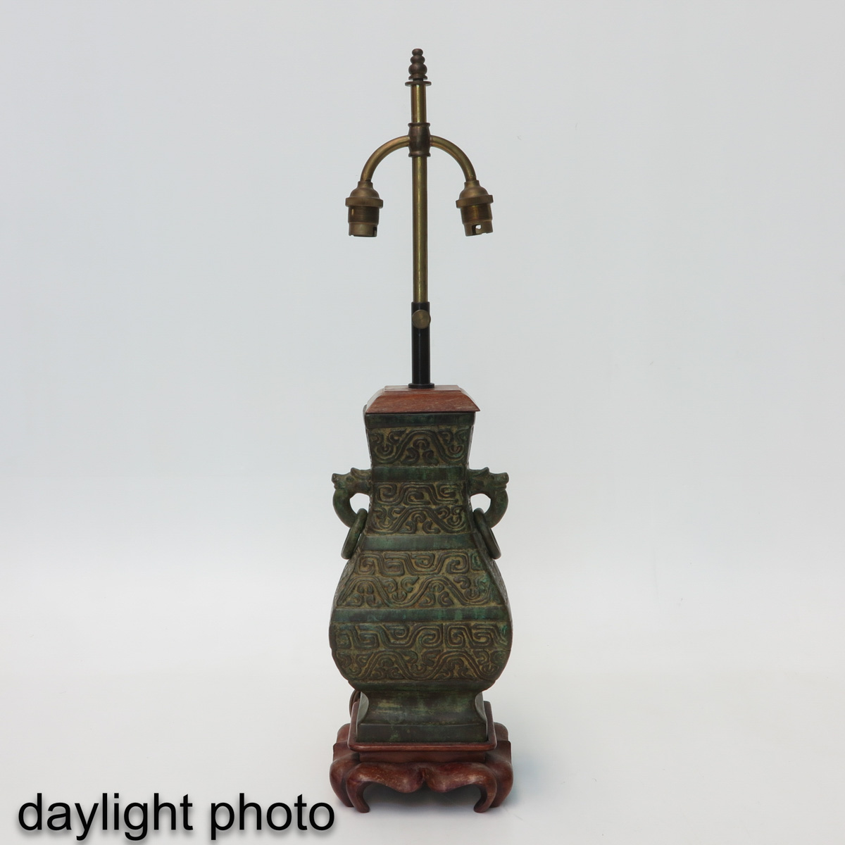 A Pair of Bronze Lamps - Image 7 of 10