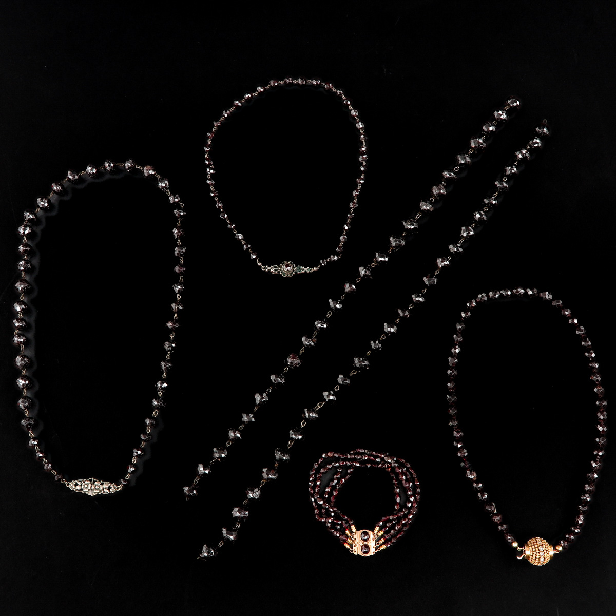 A Collection of Garnet Jewelry