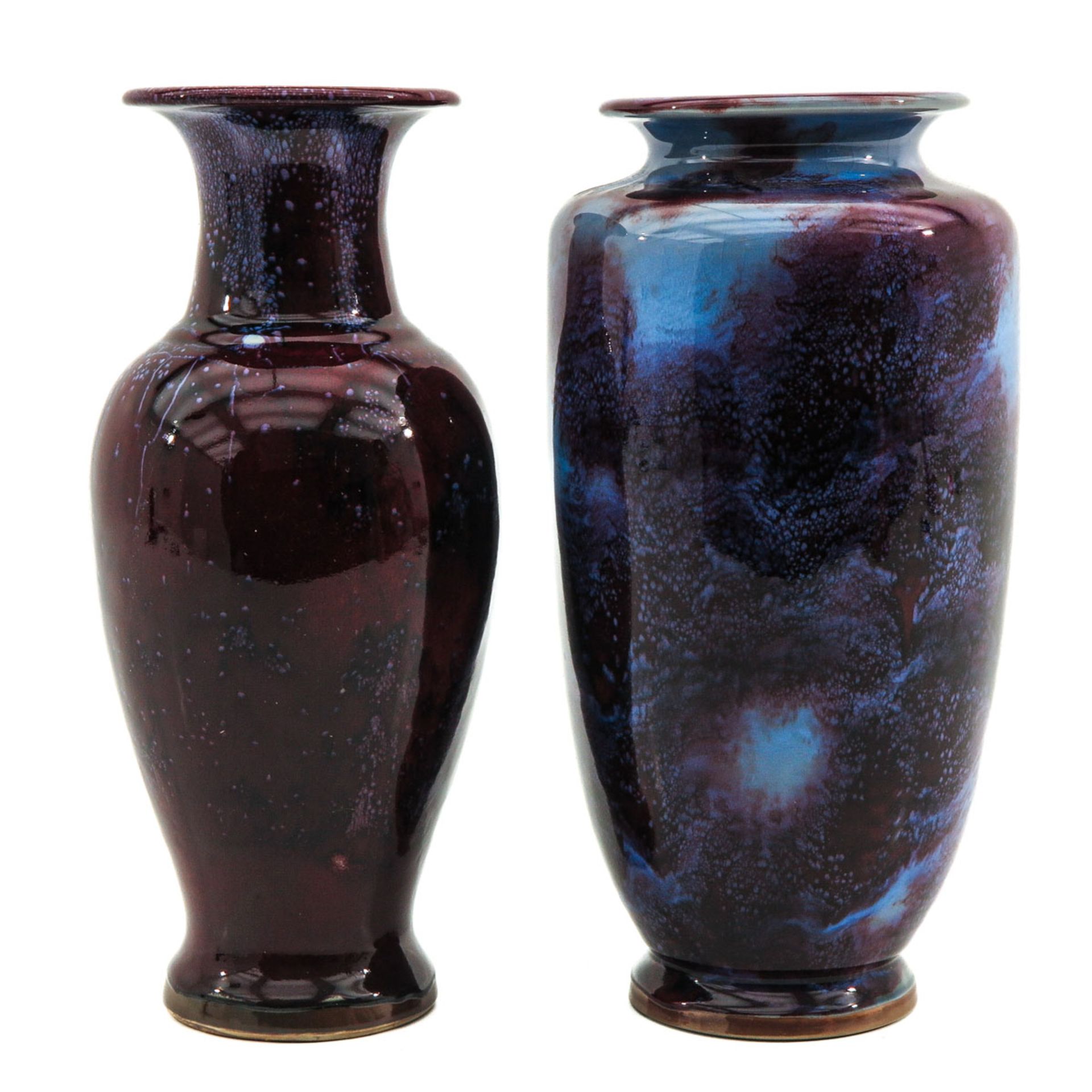 A Lot of 2 Jun Ware Vases - Bild 3 aus 6