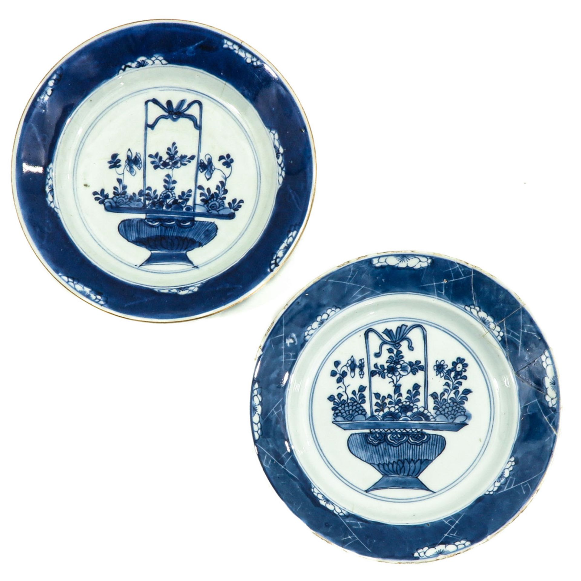 A Lot of 2 Blue and White Plates