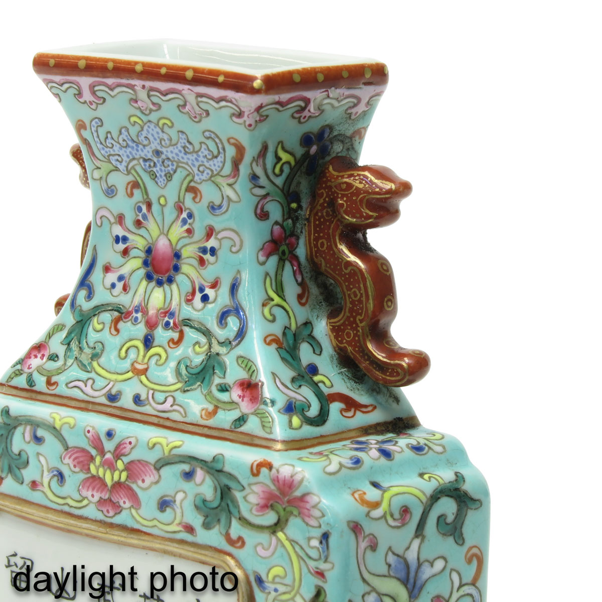 A Famille Rose Wall Vase - Image 10 of 10