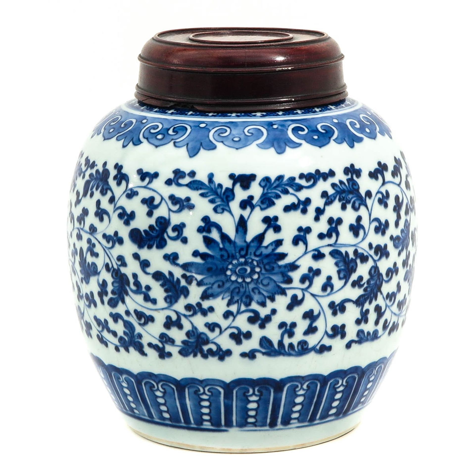 A Blue and White Ginger Jar