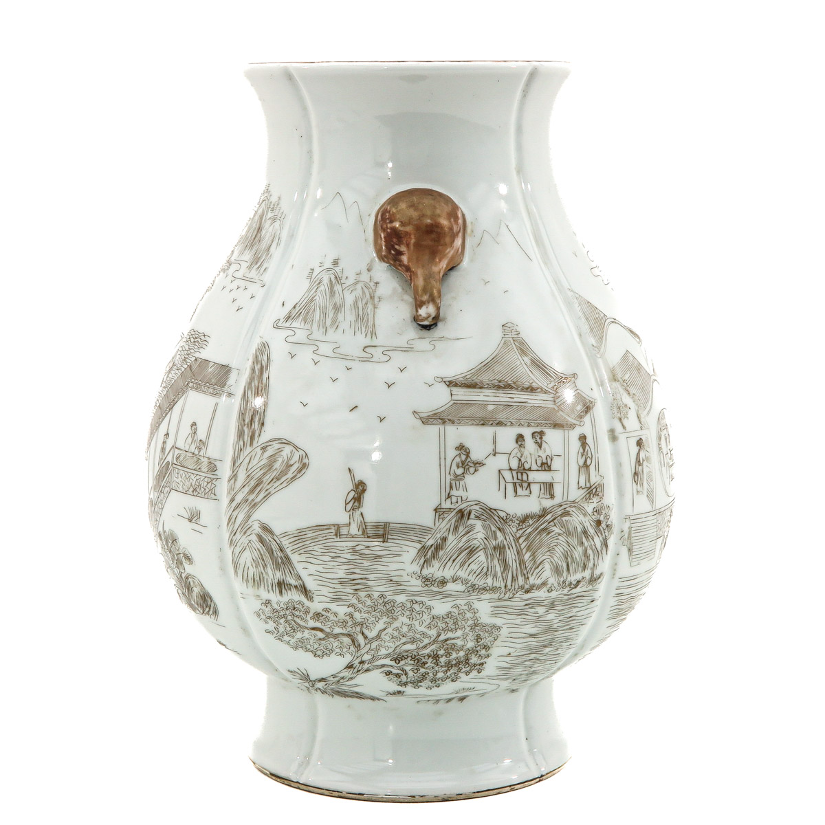 A Landscape decor Hu Vase - Image 2 of 10