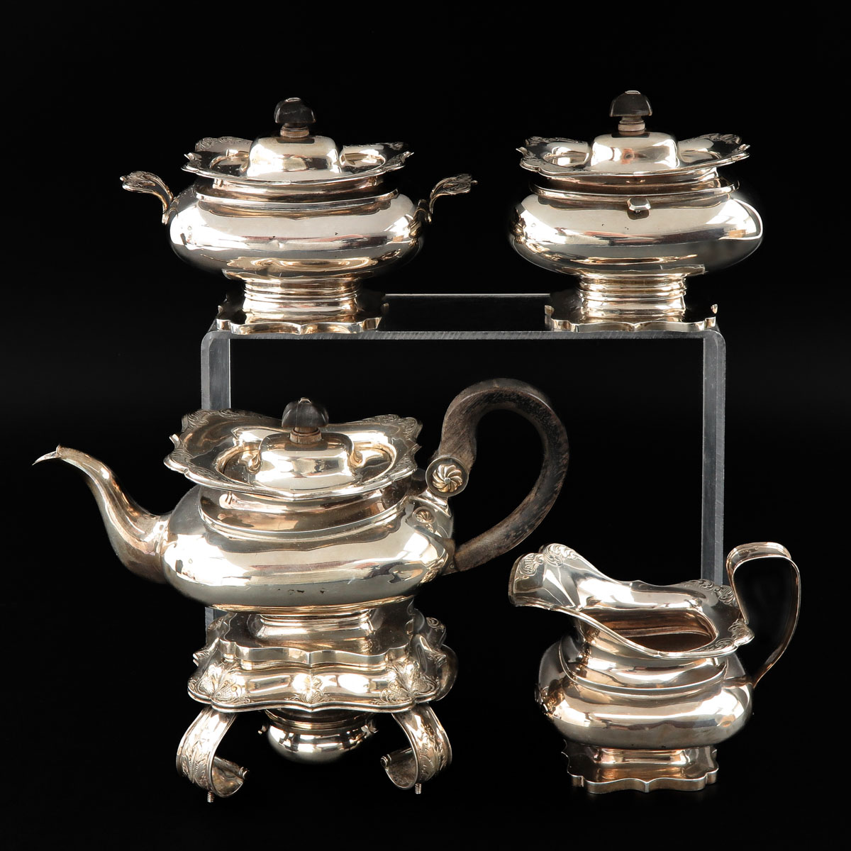 A 4 Piece Dutch Silver Service