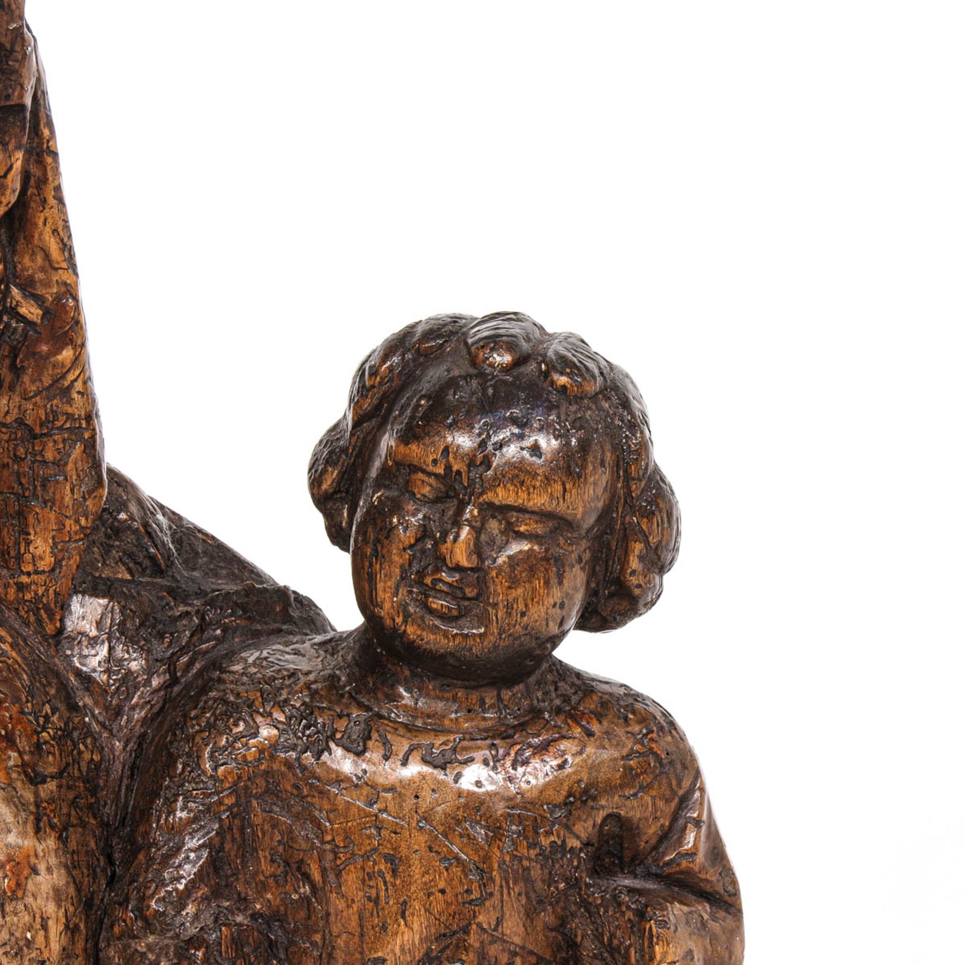 A 14th Century Sculpture of Madonna and Child - Bild 7 aus 10