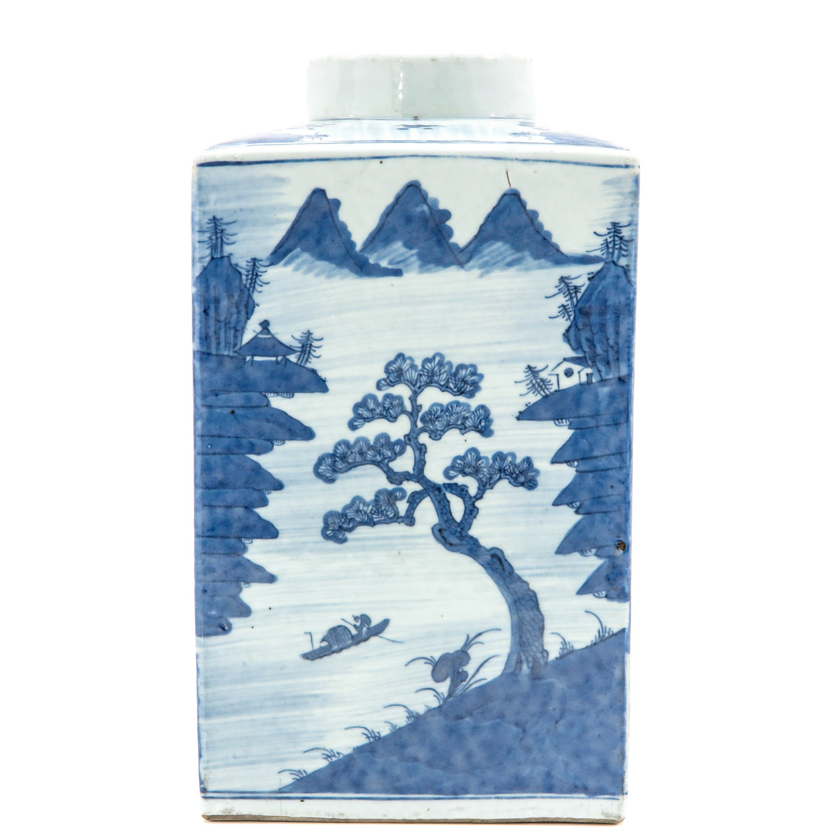 A Square Blue and White Vase - Image 2 of 9