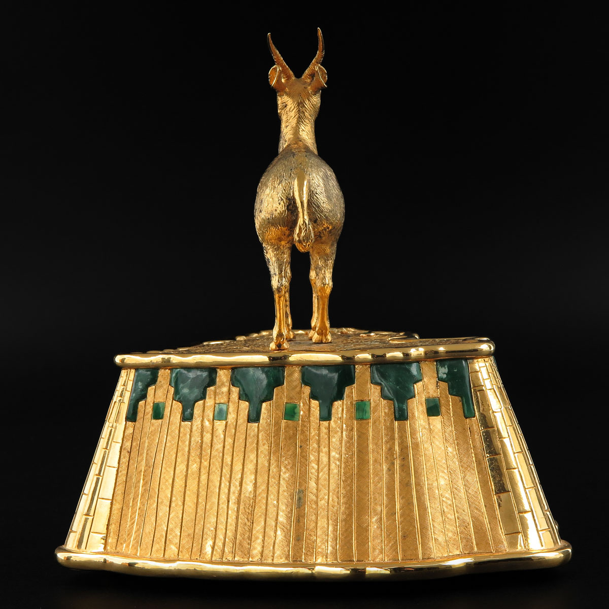 A Mouawad Jewelers Antelope Sculpture Set with Jewels - Image 2 of 10