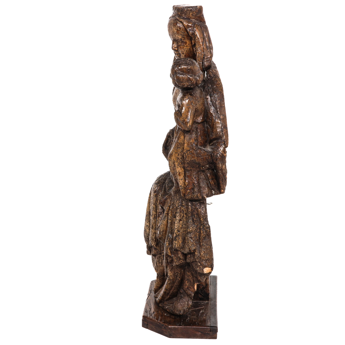 A 14th Century Sculpture of Madonna and Child - Image 2 of 10