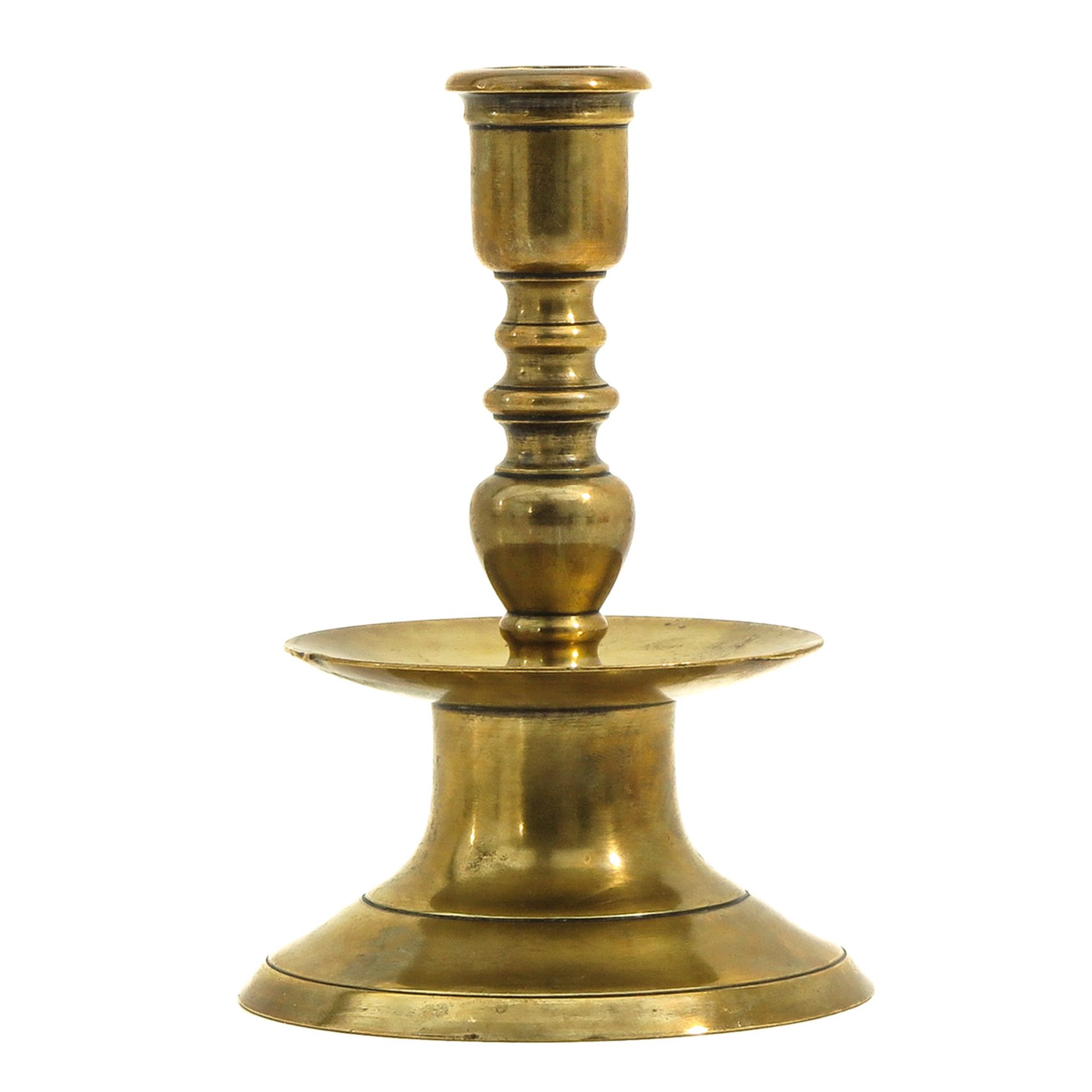 A 19th Century Bronze Candlestick - Bild 3 aus 8