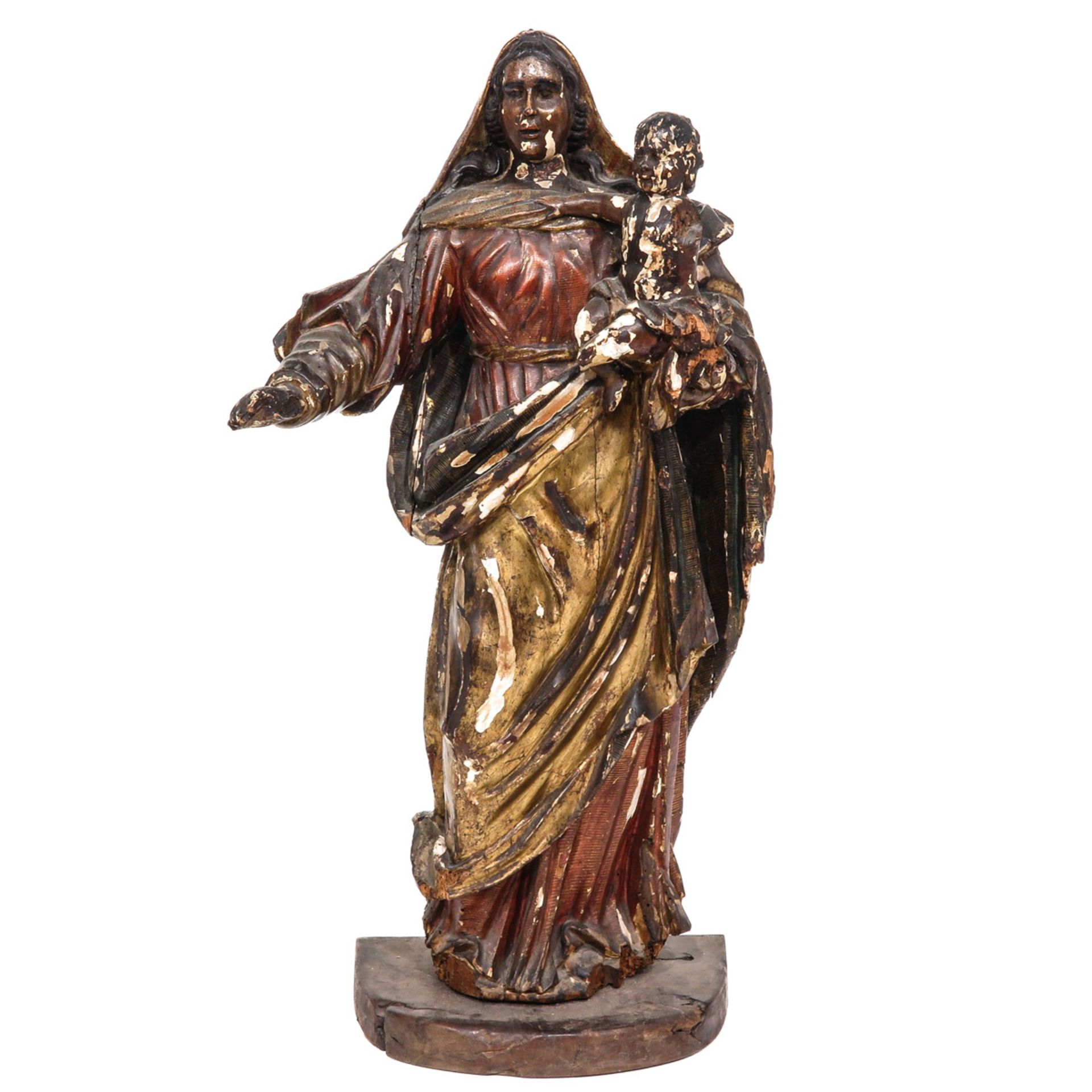 A Wood Sculpture of the Black Madonna