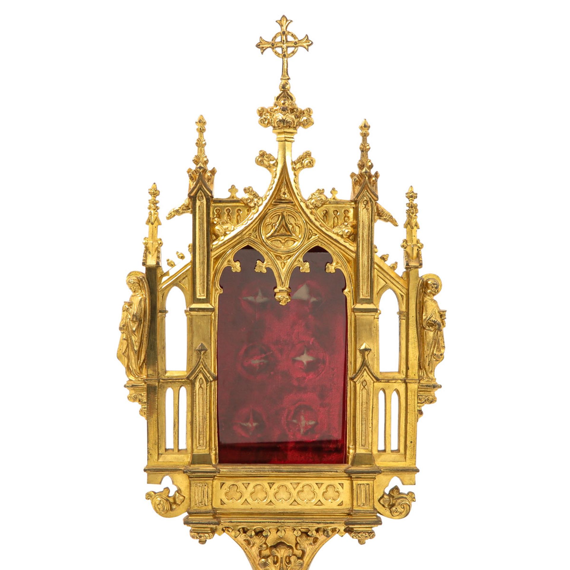 A Pair of Neo Gothic Gilded Reliquaries - Image 9 of 10