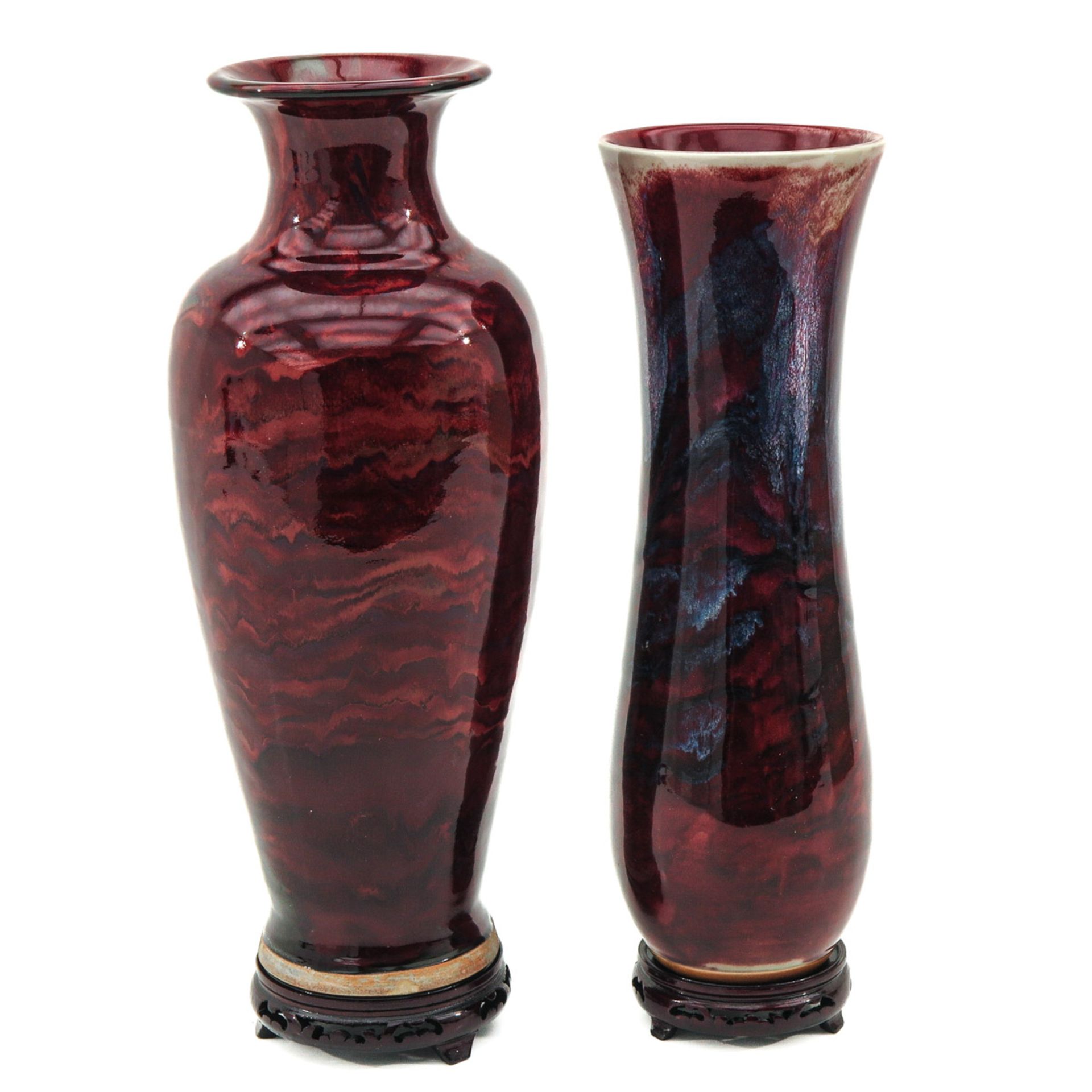 A Lot of 2 Jun Ware Vases