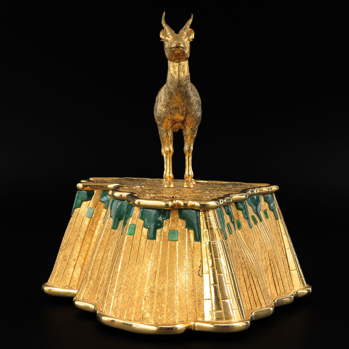 A Mouawad Jewelers Antelope Sculpture Set with Jewels - Image 4 of 10