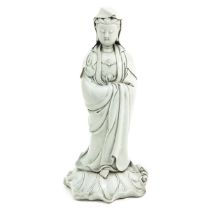 A Blanc de Chine Quanyin Sculpture