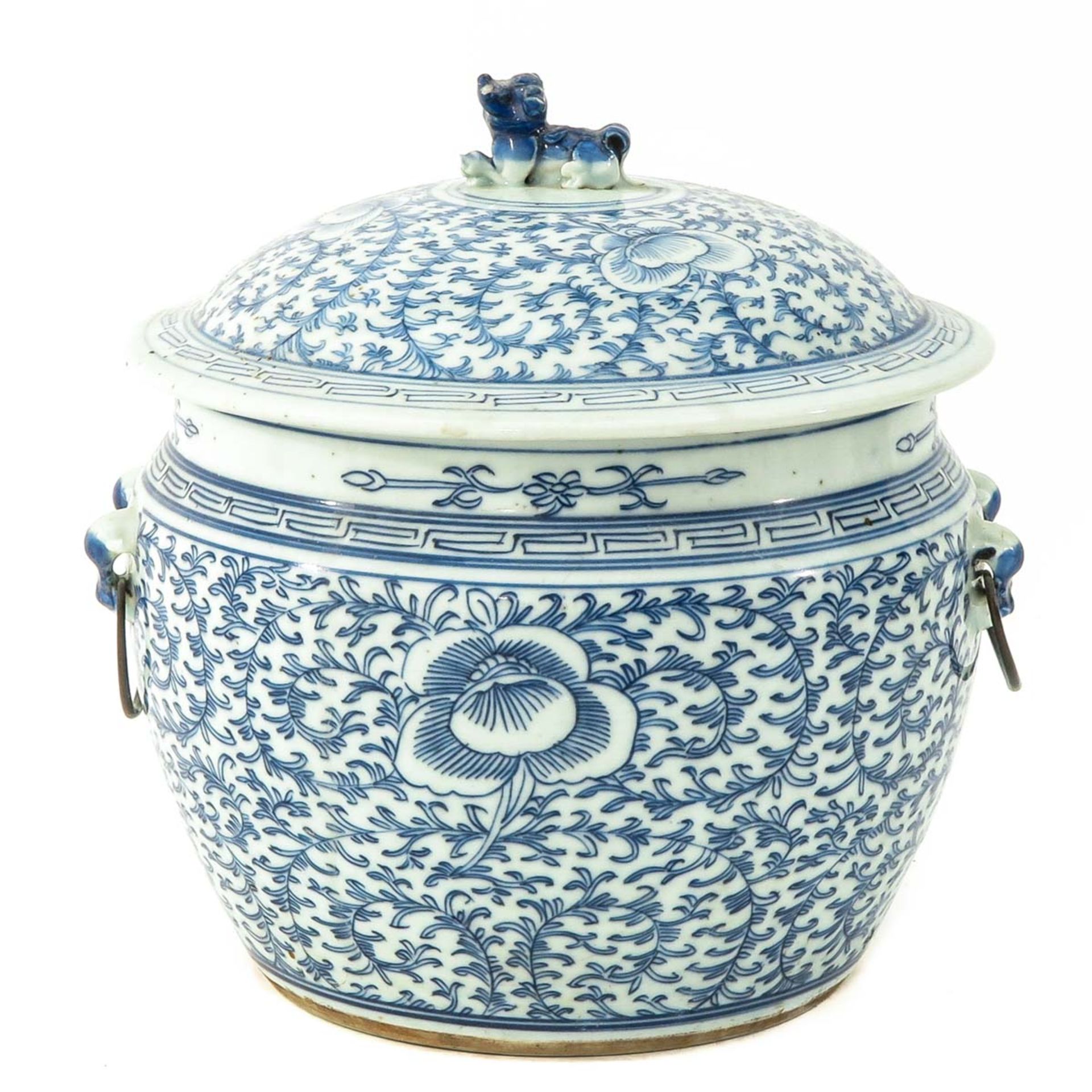 A Blue and White Jar with Cover