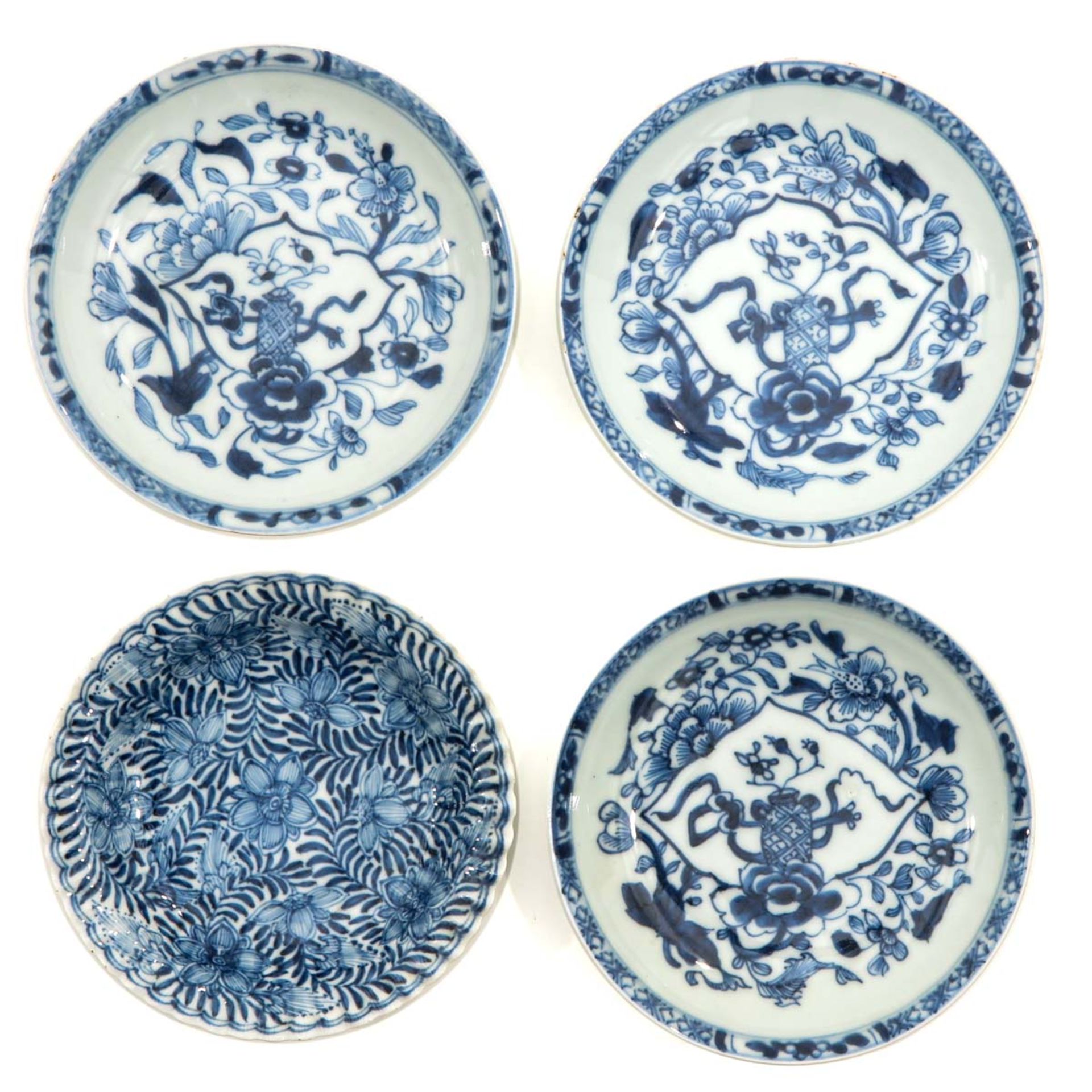 A Lot of 11 Small Blue and White Plates - Bild 5 aus 10