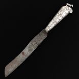 A Knife with Silver Handle