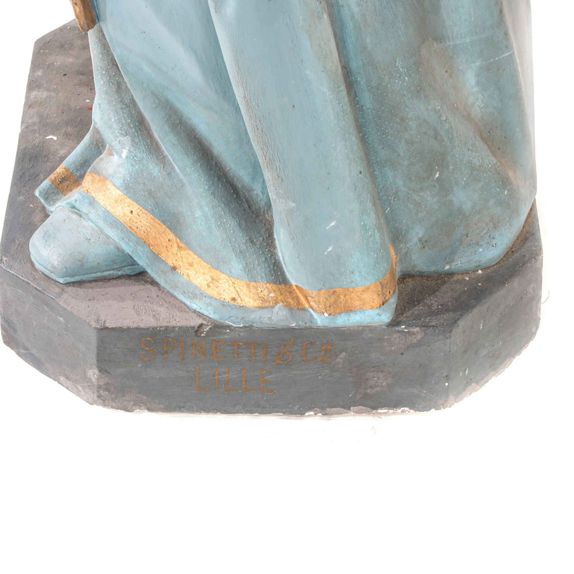 A 19th Century Sculpture of Saint Ghislain - Image 6 of 9