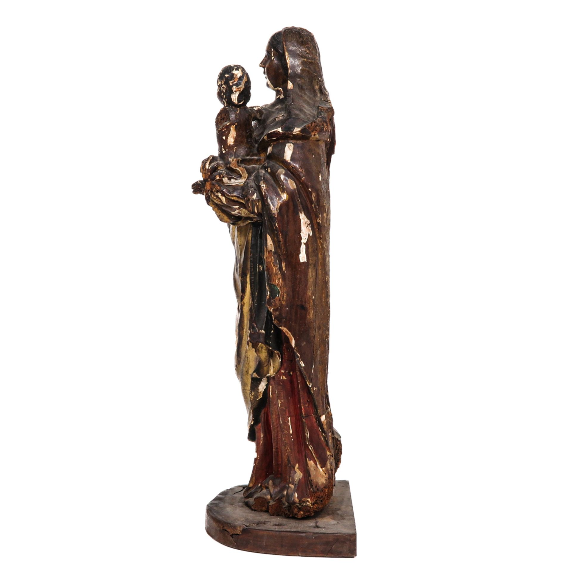 A Wood Sculpture of the Black Madonna - Image 2 of 10