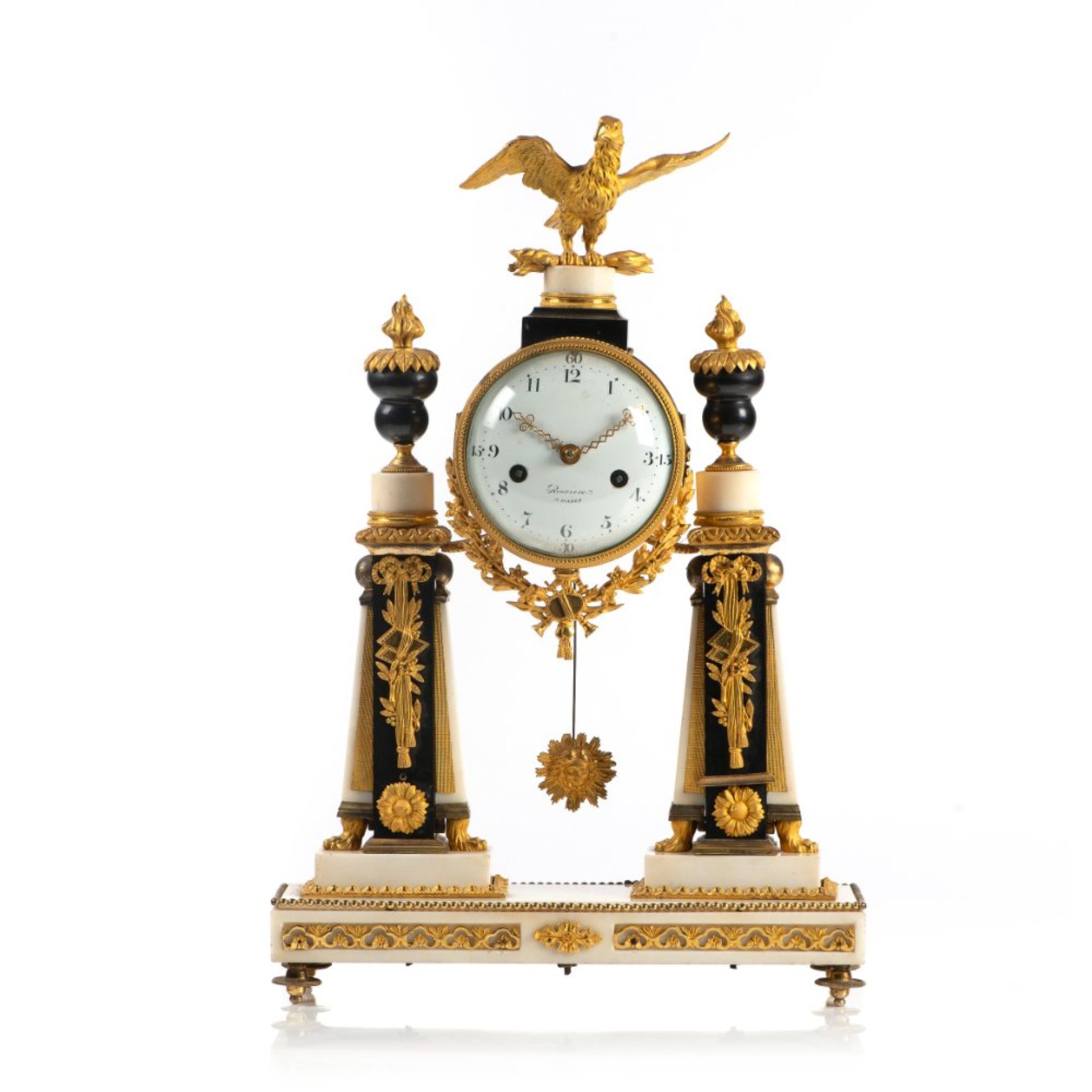 A Louis XVI table clock