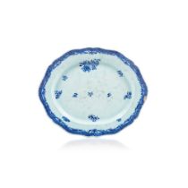 A scalloped oval serving platter