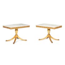 A pair of Sheraton side tables