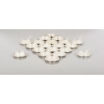 A set of twenty butter dishes