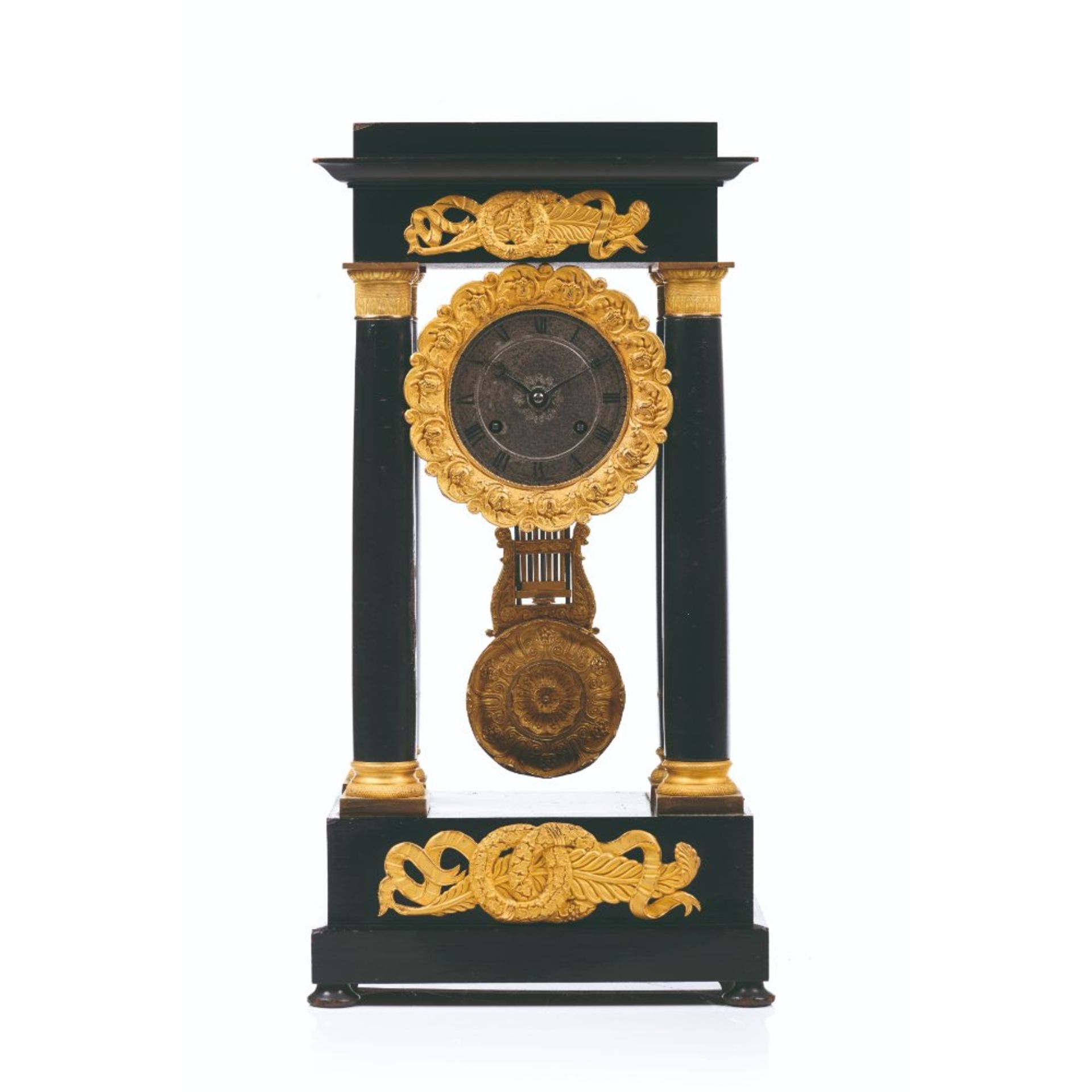 A Napoleon III table clock