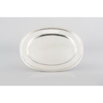 An oval serving platter