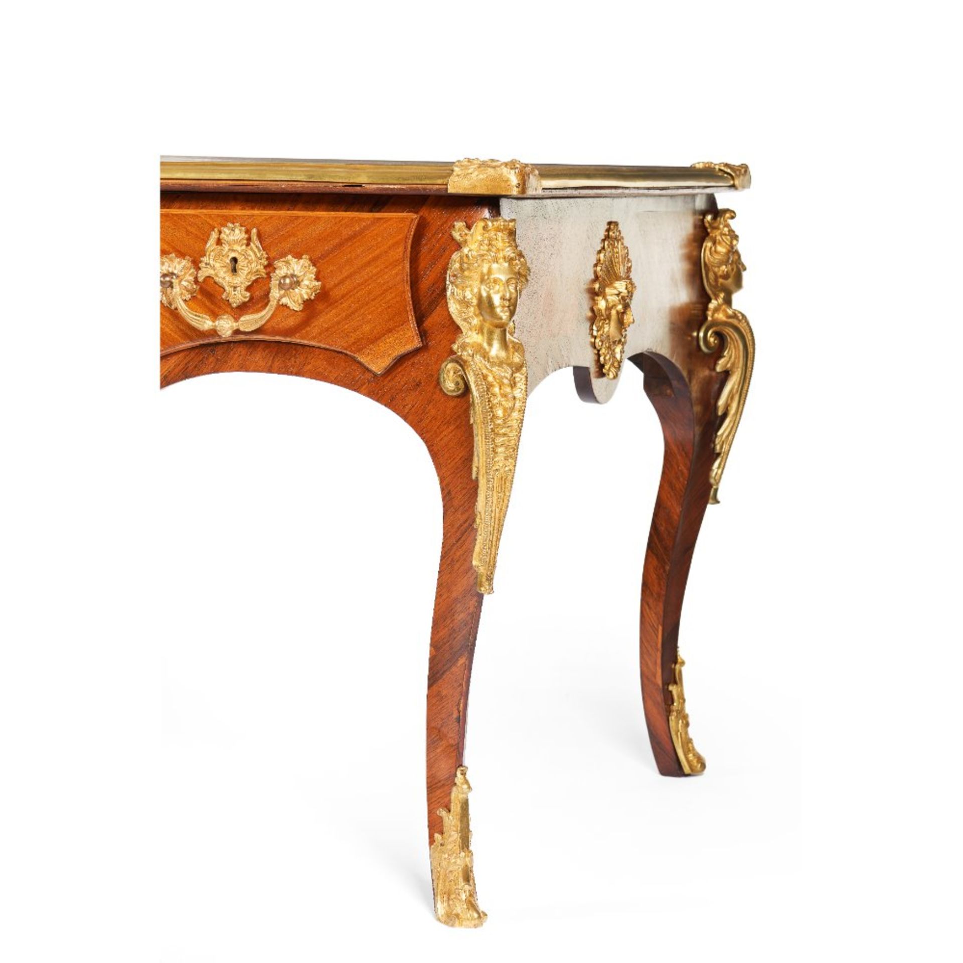 A Louis XV style bureau plat - Image 3 of 5
