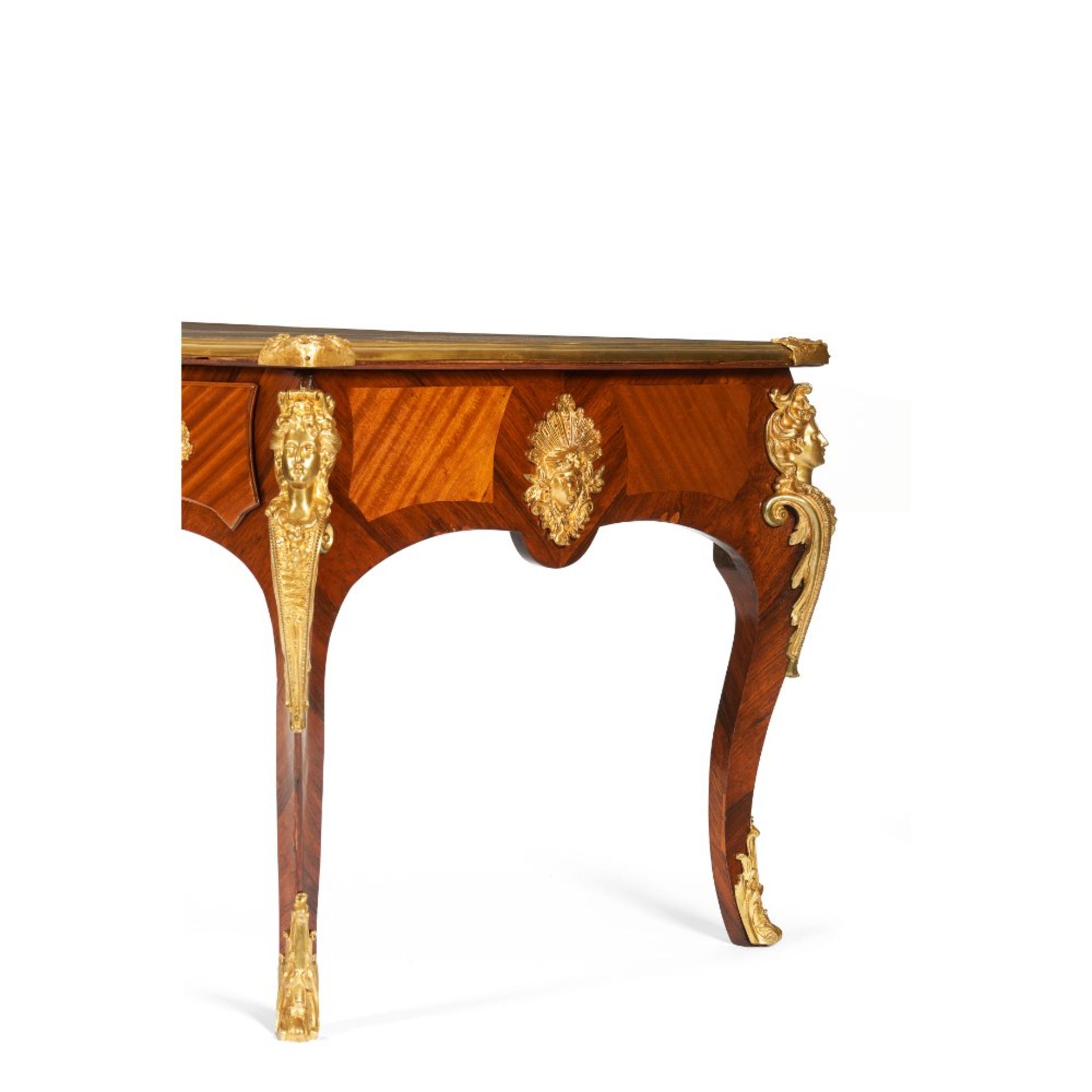 A Louis XV style bureau plat - Image 5 of 5