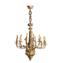 A George III style twelve light chandelier