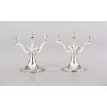 A Pair of three-light candelabra