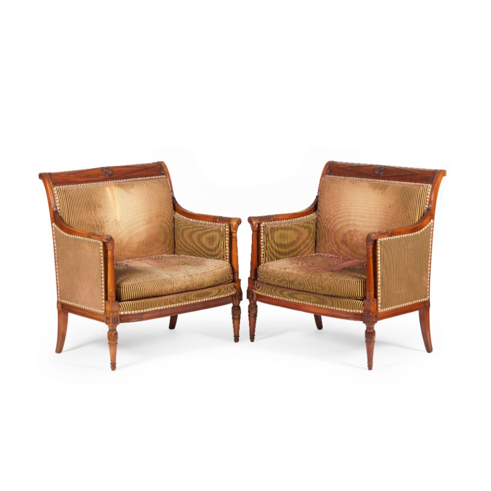 A Pair of Louis XVI bergères