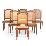 A Set of six Louis XVI style chairs