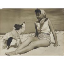 Alberto Korda (1928-2001) "Fashion model Varadero Beach, Cuba", c. 1950