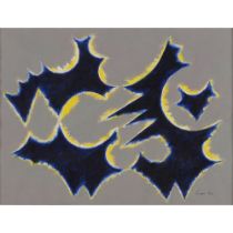 William Gear (1915-1997) "Bio-form, black/yellow"