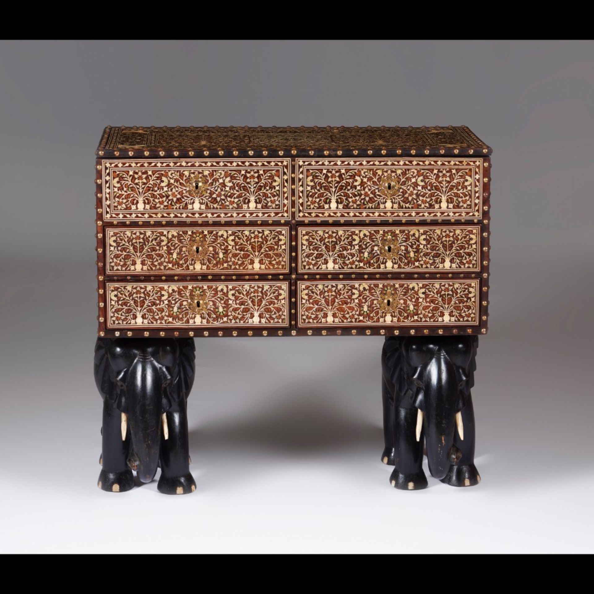  An important Chest on a stand in the shape of two elephants - Image 2 of 7