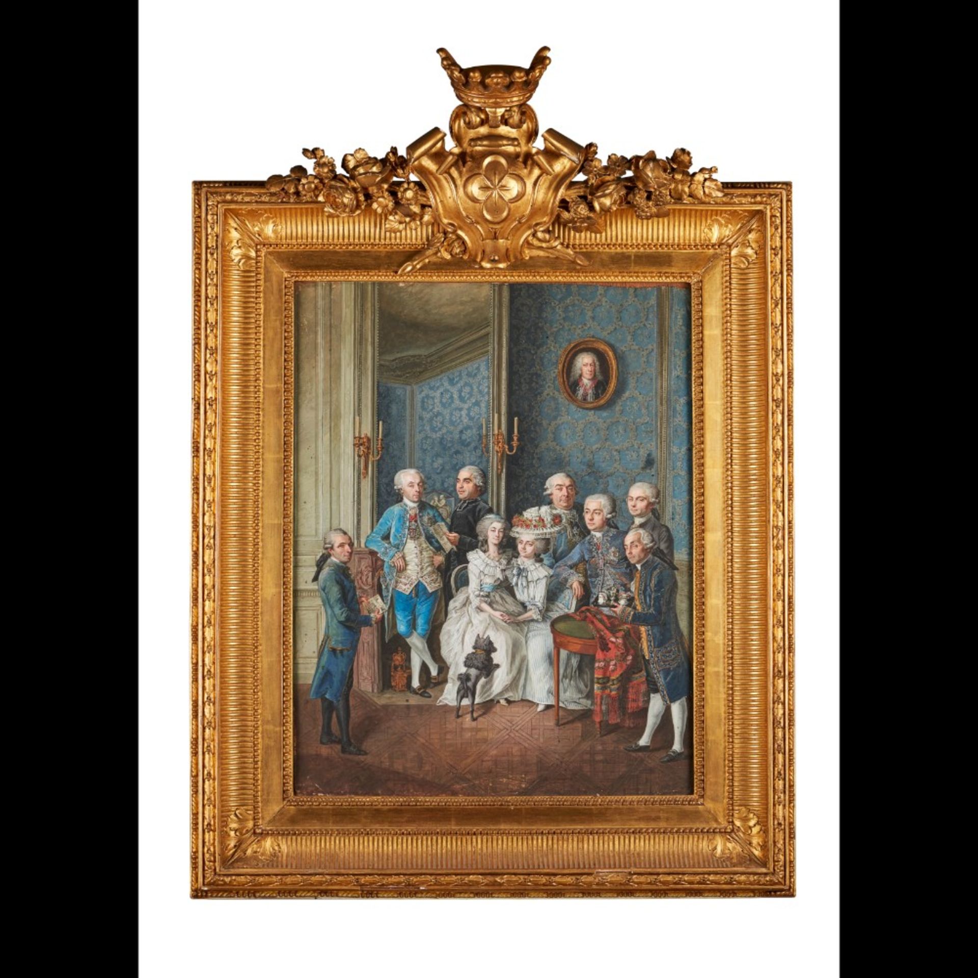 Nicolas Louis Albert Delerive Attrib. (1755-1818) Interior scene with the family group of the Marqui
