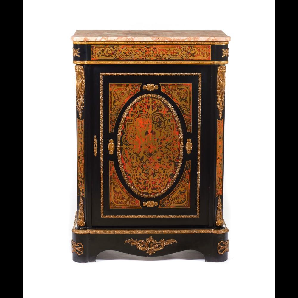  A pair of low Boulle style Napoleon III cabinets - Image 2 of 2